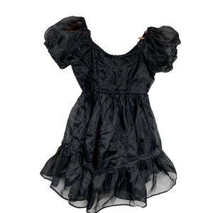 Hot Topic Thorn & Fable Whimigoth Dark Fairy Coquette Halloween Dress Black Sz L